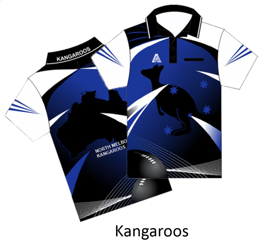 Tournament Polo - Kangaroos Colours :: Tournament Polos in your Footy Team  Colours. :: Bowlers Paradise Shop