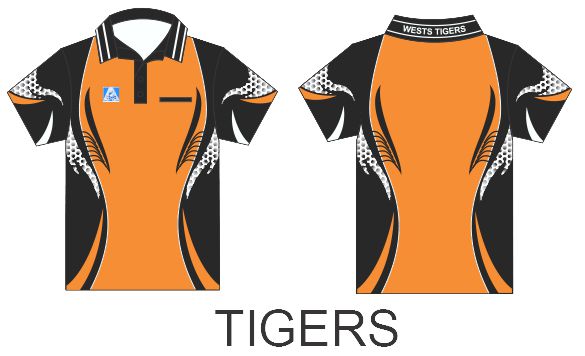 Tournament Polo -West Tigers Colours.